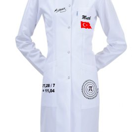 Matematik öğretmeni beyaz önlük